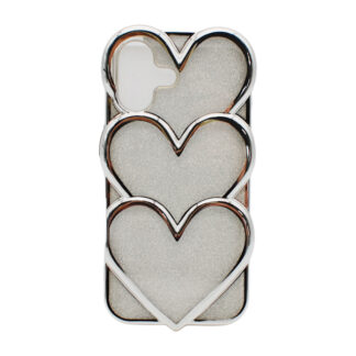 Чохол д/тел силікон iPhone 16 Cерця Глітер Мікс