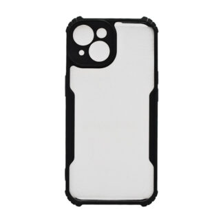 Чохол д/тел силікон iPhone 15 Прозорий Чорна/Зелена Рамка