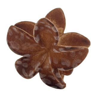 Краб д/вол пласт FashionJewelry 1шт 6см Гавайська квітка Оксамит арт.67-F069 *12