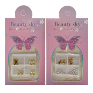 Декор д/нігтів Beauty Sky 4шт Фігурки з стразами Мікс арт.TZKR-30-36 *12