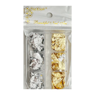 Декор д/нігтів BeautifulNailArt Фольга у футлярі Золото/Срібло арт.TZKR-9/10 *12