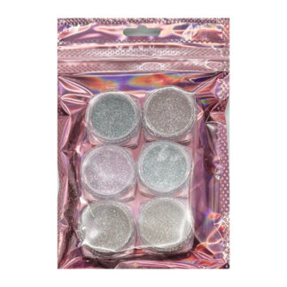 Декор д/нігтів Набір 6шт Блискітки Кольорові арт.TZKR-51 *12