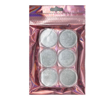 Декор д/нігтів Набір 6шт Блискітки Срібні арт.TZKR-53 *12