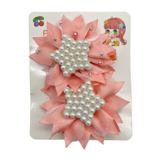 Заколка-прищіпка д/вол 2шт Бант/Квітка Мікс арт.11167#-F089/91/92/94/96 *12