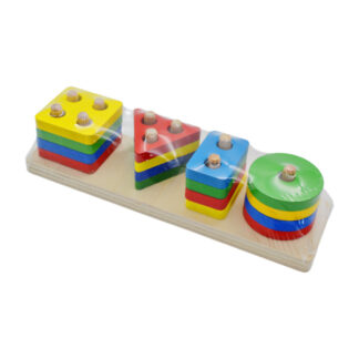 Іграшка-сортер дерев'яна 4 геометричні фігури арт.811