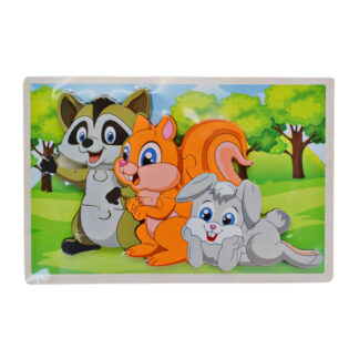 Іграшка дерев'яна 3D пазл Тваринки Мікс арт. 2021