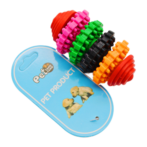 Іграшка д/собак PetFangFang 1шт Гантелька 4 шестернь арт.1052#-014 *12