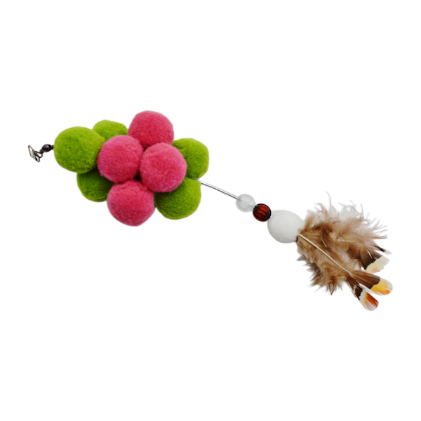 Іграшка д/котів 1шт Грона з пір'ям арт.1052#-005 *12