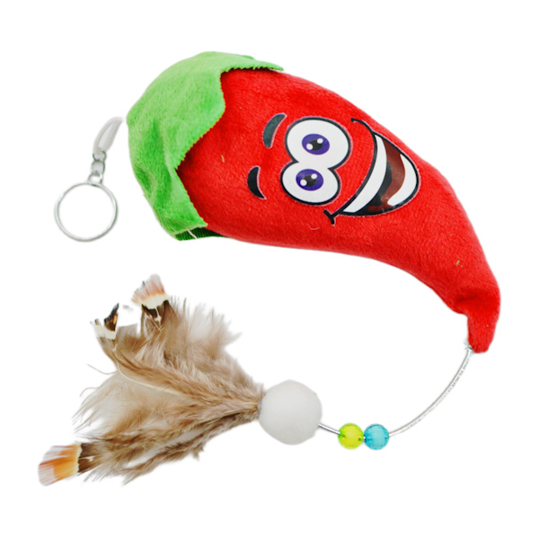 Іграшка д/котів 1шт Овочі з пір'ям арт.1052#-004 *12