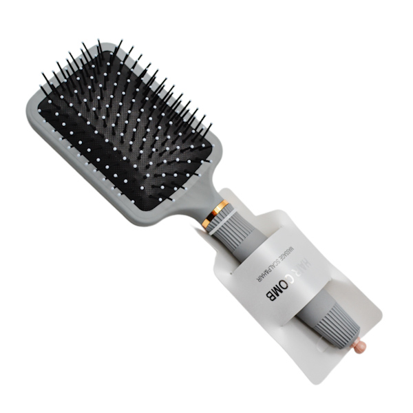 Розчіска HairComb Масажка Прямокутна Широка Сіра арт.9586-PR86