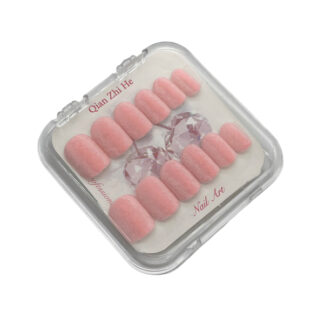 Нігті накладні QianZhiHe 12шт з оксамитовим покриттям арт.TZKR-55 *12