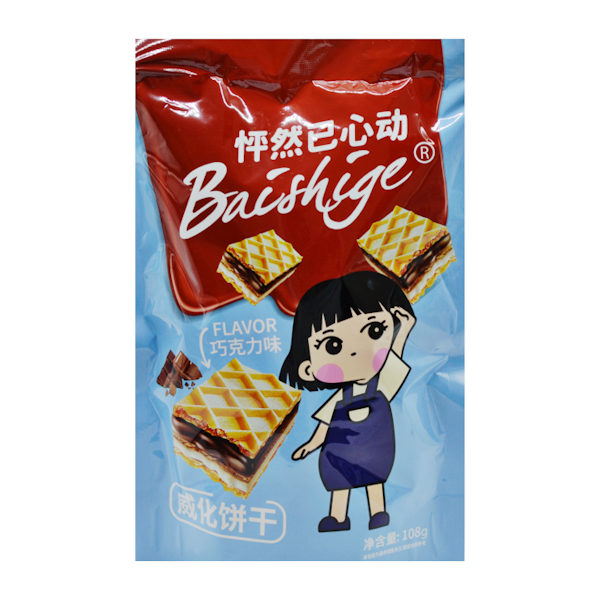 Вафлі Baishing 108г Шоколад *24