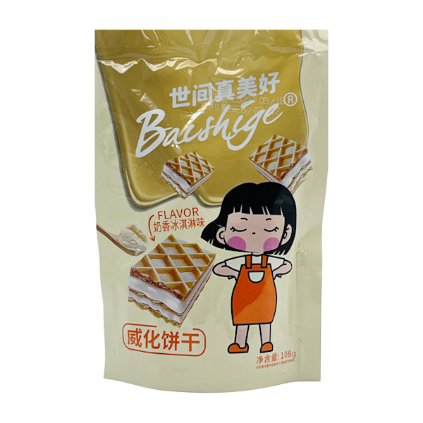 Вафлі Baishing 108г Ваніль *24