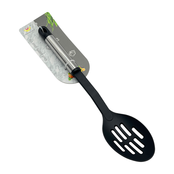 Ложка кухона з отворами пл+метал 31см