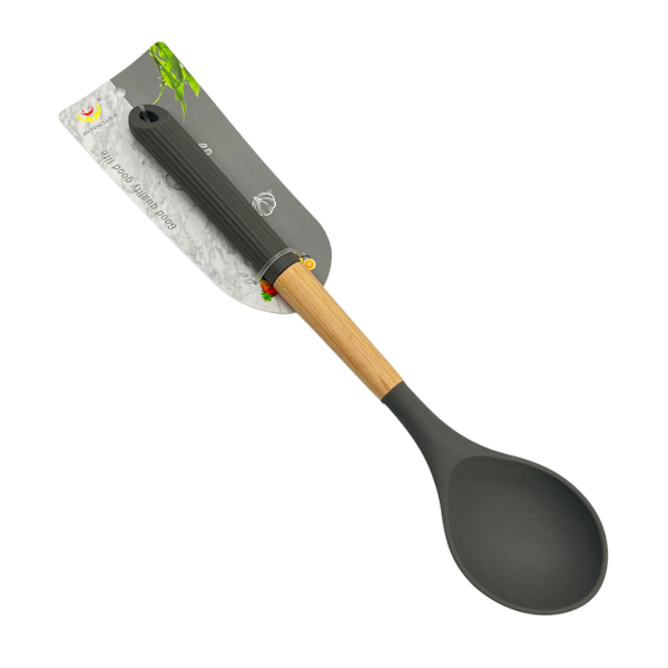 Ложка кухона силікон+дерево 34см