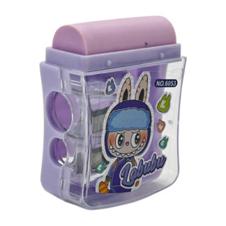 Точилка 2в1 Лабубу з гумкою арт.6053 (1195-08) *24