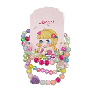 Набір прикрас д/дівчат LEMON Браслет 4шт з бісеру арт.3543-6 (1193) *12