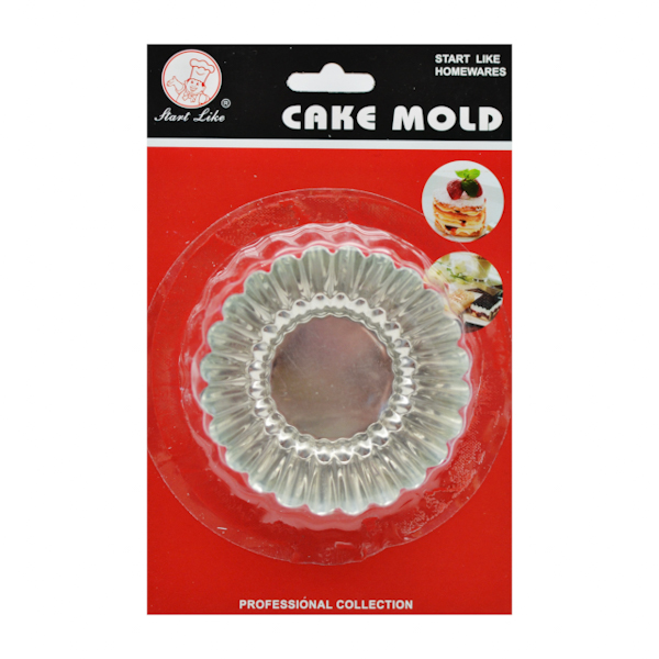 Форма д/випічки тарталеток StarLike d=7,5см 3шт металева арт.1118-59 *12_
