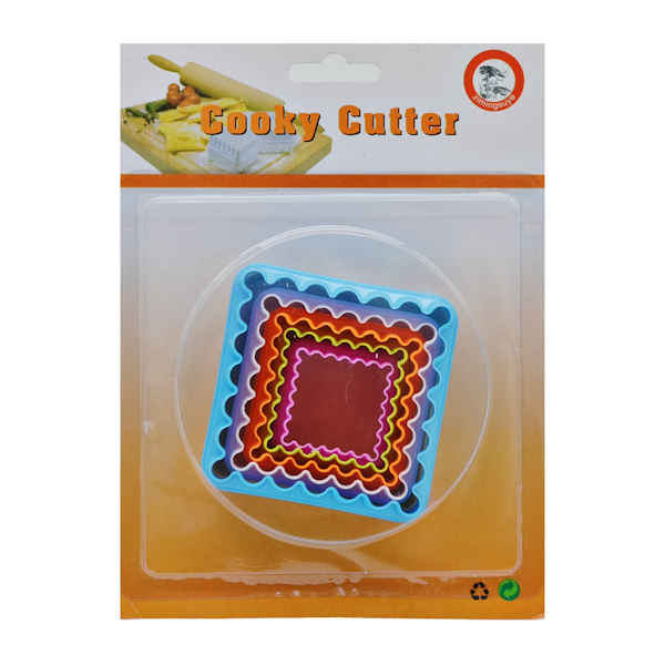 Форма д/печива Zimingsuye 5шт пласт Зірка/Квітка/Квадрат арт.1118-40/39/41 *18_