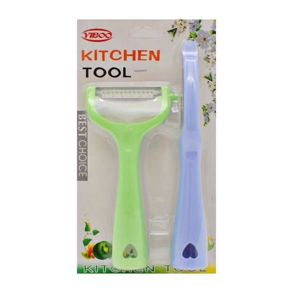 Ніж Овочечистка YIBOO 2шт пластикова ручка арт.1118-24_