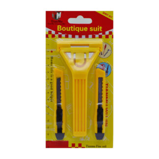 Набір TianMu Ніж канц. 2шт+ шкребок по склу арт.1118-75 *12_