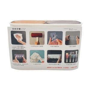 Органайзер д/ванної 1шт навісний з тримачем д/зуб.щіток пластик.BCYS111 (25-А14)