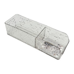 Органайзер пласт 27*8,5*7см 2-відділ. Прозорий Рельєфний арт.CQ309 (25-А25)