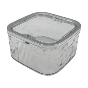 Органайзер пласт 15*15*8см з кришкою Прозорий Рельєфний арт.HL2328 (25-А42)