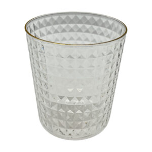 Стакан д/дрібничок 11*12,5см пластик Прозорий Рельєфний арт.JSM9944 (25-А44)