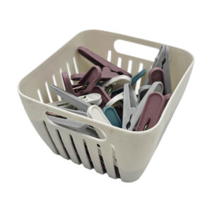 Прищіпка пласт. 24шт 6см кольорова в кошику арт.JS257 (25-А50)