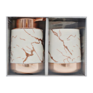 Набір аксесуарів д/ванної 2предм. Чорний/Білий Золото арт.719-6006_