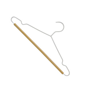 Вішалка металева з дерев'яною поперечиною 42см 1шт *5_