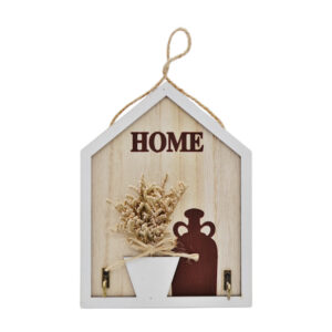 Декоративна настінна ключниця Будиночок на 2 гачка Мікс_