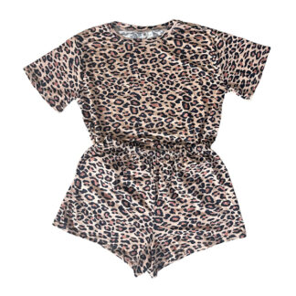 Піжама жіноча хб Лео принт шорти+футболка 42-48