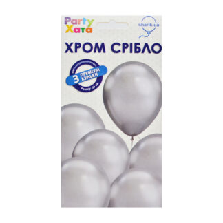 Набір латексних кульок Хром Срібло (3шт) 1111-5780_