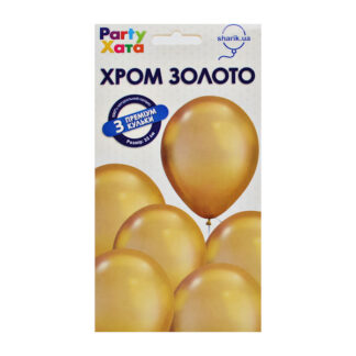 Набір латексних кульок Хром Золото (3шт) 1111-5779_