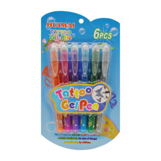 Ручка гелева д/татту HUIMAI Набір 6шт арт.HM-628