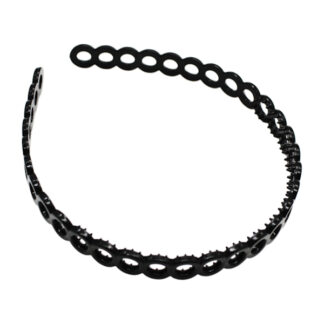 Обруч д/волосся 1шт пластик Чорний Кільця арт.67#-SP020 *12_