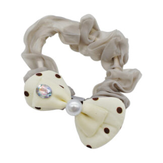 Резинка д/вол 1шт Органза Бант з перлиною і стразами арт.67#-SP008_