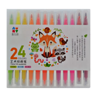 Фломастери 2-х сторонні 24кол. ART Kingdom арт.AKD1201_