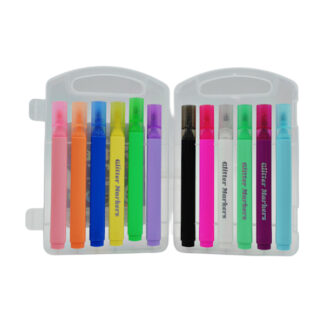 Маркер HOWAKI Glitter 12кол. прозорий корпус арт.919-12