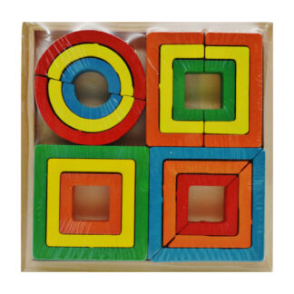 Іграшка-сортер дерев'яна Геометричний пазл арт.81