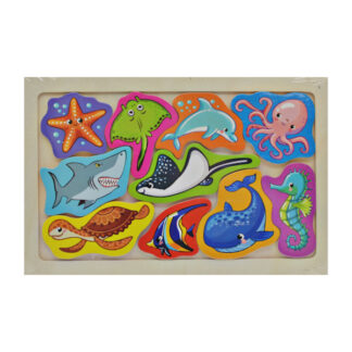 Іграшка дерев'яна пазл-сортер Тваринки/Транспорт Мікс арт.8 (75#-08)