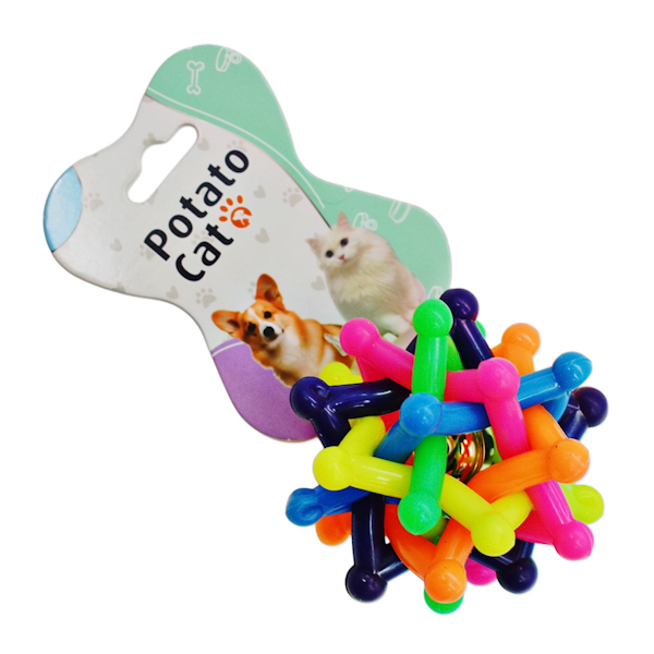 Іграшка д/собак PotatoCat 1шт М'ячик-гризунець з дзвоником арт.KR-2408 *12