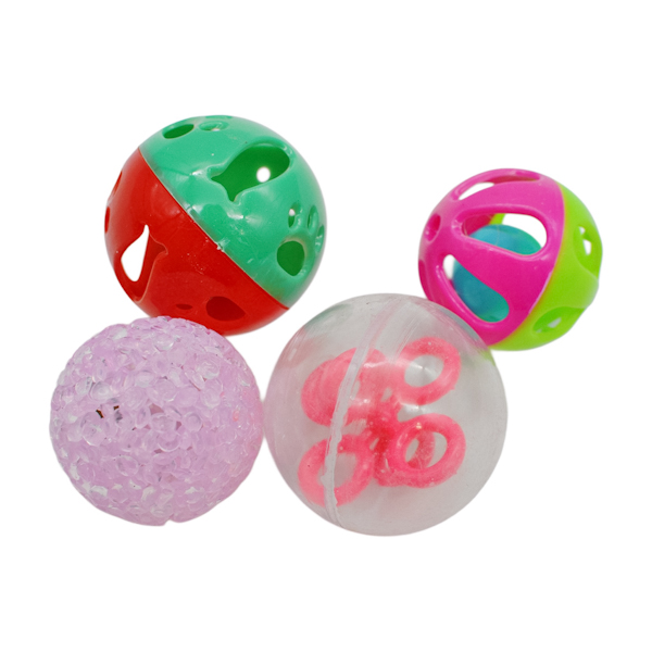 Іграшка д/котів PotatoCat 4шт М'ячик з дзвоником арт.KR-2410 *12