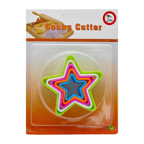 Форма д/печива пластикова 5шт Зірочки арт.BKL1169