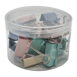 Набір Біндерів 32мм 24шт Кольорові в тубусі арт.1221-A05