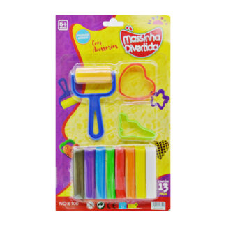 Глина д/ліплення набір 8 кольорів +2 фігурки+валік арт.6100