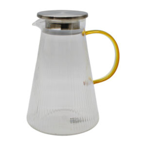 Глечик Скляний 1,5л Прозорий з металевою кришкою арт.JB0604