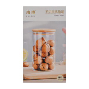 Банка Скляна 900мл д/сипучих прод. дерев'яна кришка арт.JB95-2